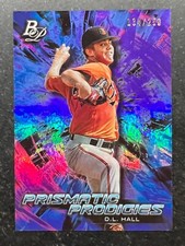 2018 Bowman Platinum Prismatic Prodigies Purple D.L. Hall #2 134/250