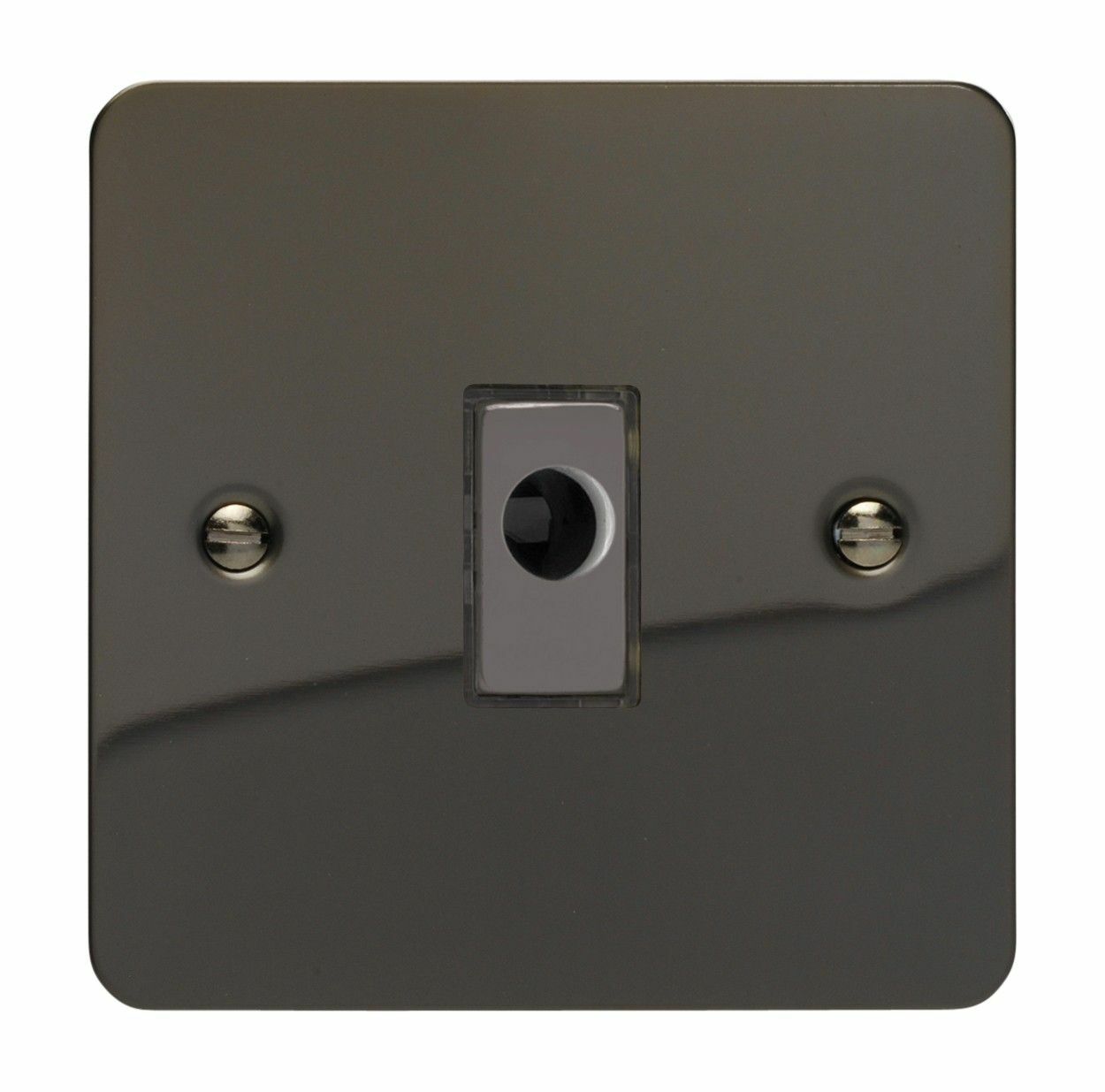 Varilight XFIFOD Ultraflat Iridium Black 1 Gang 16A Flex Outlet Plate