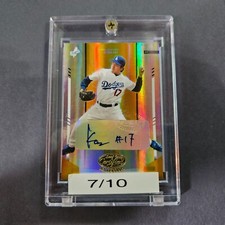 2004 DONRUSS KAZUHISA ISHII #115 AUTOGRAPHED LEAF BASEBALL CARD LIMITED 7/10