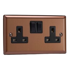 Urban Brushed Bronze Range of Light Switches Plug Sockets, Accessories Varilight