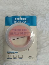 Orbit Portable Clip-On Selfie Ring Light Pink W/You're Like, Really Pretty BNIP
