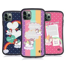 CUSTOM PERSONALIZED FANCY UNICORN 2 HYBRID CASE FOR APPLE iPHONES PHONES