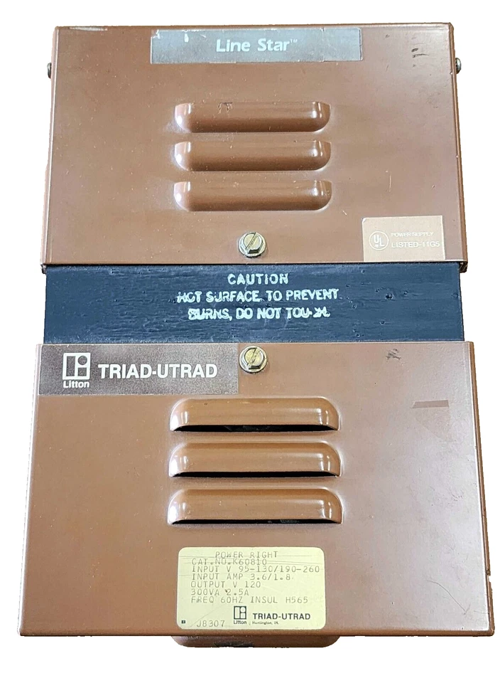 Triad K60810, 95-130/190-260V In, 3.6 /1.8A In 120V out, 300VA 2.5A Transformer - Image 2 of 4
