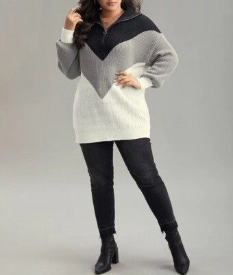 ＜6(ROKU)＞BICOLOR KNIT PULLOVER/ニット 6（ロク）の「＜6(ROKU)＞BICOLOR KNIT PULLOVER/ニット（ニット