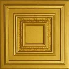 Ceiling Tiles, Glue Up 20" x 20", DIY, Decorative, Styrofoam, ANTYX Metalic GOLD