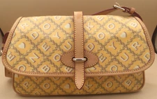 DOONEY AND BOURKE Sholder Bag Purse Monogram Crossword NICE Fast Free Shipping!