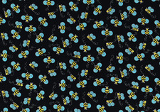 3 Yds Exclusively Quilters Fabric To Bee or Not to Bee Navy Cotton