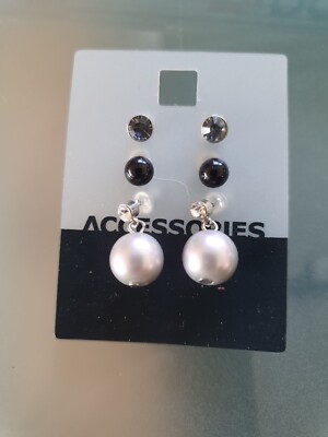 Damen Ohrringe Stecker 3er Set Neu