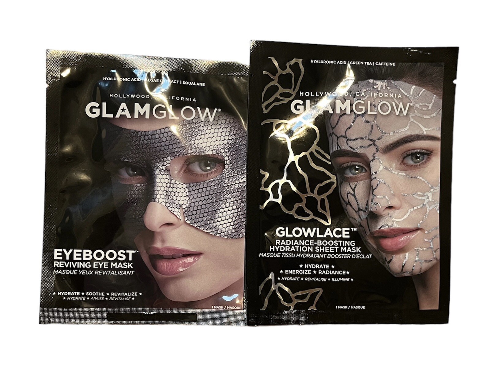 GlamGlow Eyeboost Eye Mask & Glow Lace Face Mask Set-image