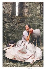 COL0773 - Russian Prima Ballerina - Anna Pavlova with a sheep - print 6x4