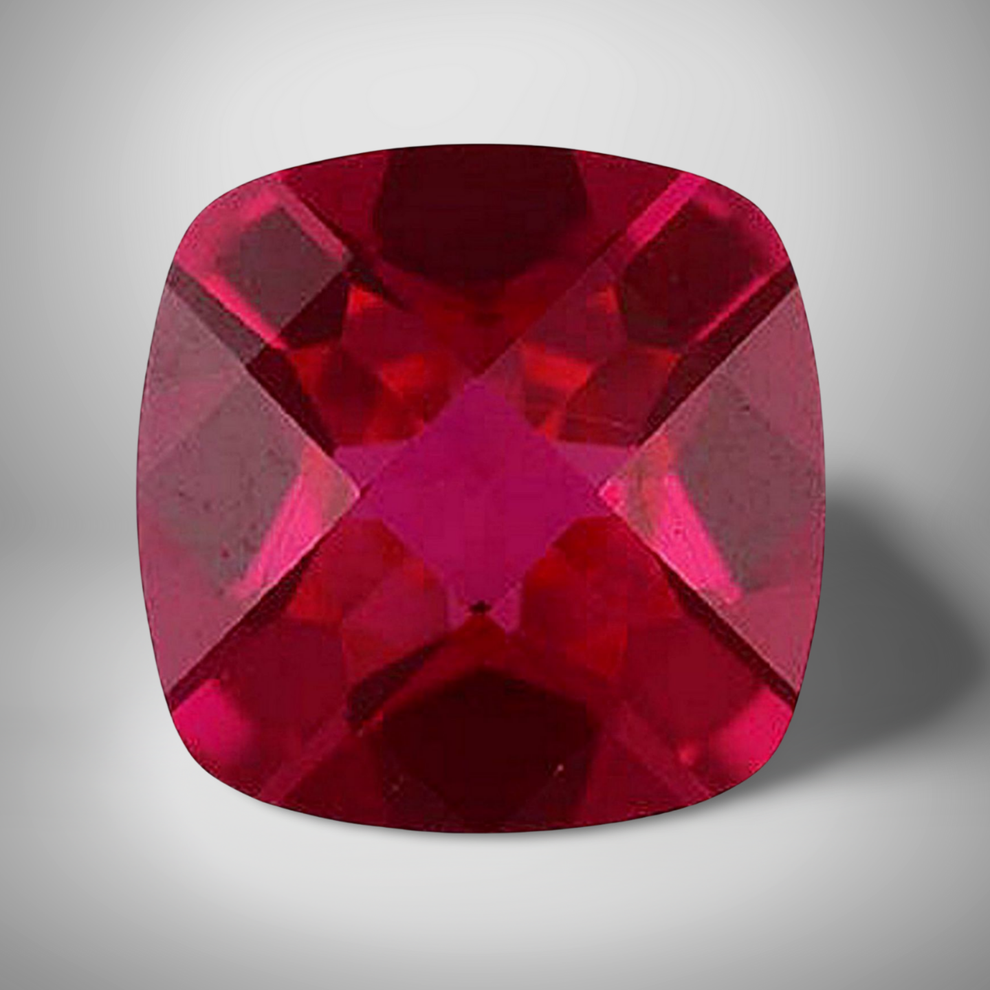 Ruby Cushion Cut Gemstone 5 Cts - 12 mm Vivid Loose Gem