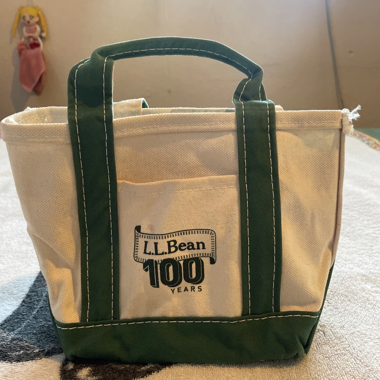 Vintage LL Bean 100 Years Boat and Tote Canvas Bag Mini Micro USA