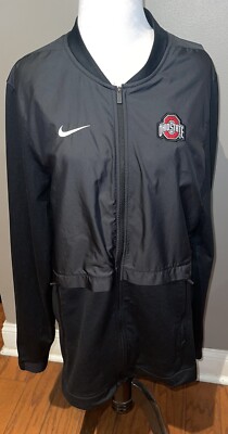 Nike Womens Windbreaker Jacket Size S Black Lightweight Zip