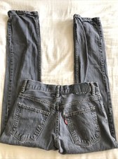 LEVI  s 511 Skinny gray Jeans 100 cotton. Size 16 reg 28  inseam. Pockets, Zip