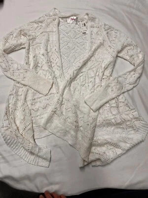 Justice Girls Open-Knit Cardigan – Size 12 – NWT - Image 1 of 4