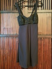 Liz Claiborne Night Little Black Sz 12 Dress Sleeveless lace gorgeous NWOT