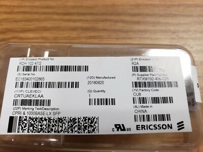 Ericsson RDH 102 47/2 SFP Fiber Optical Transceiver Module. QTY 20 AVAILABLE 