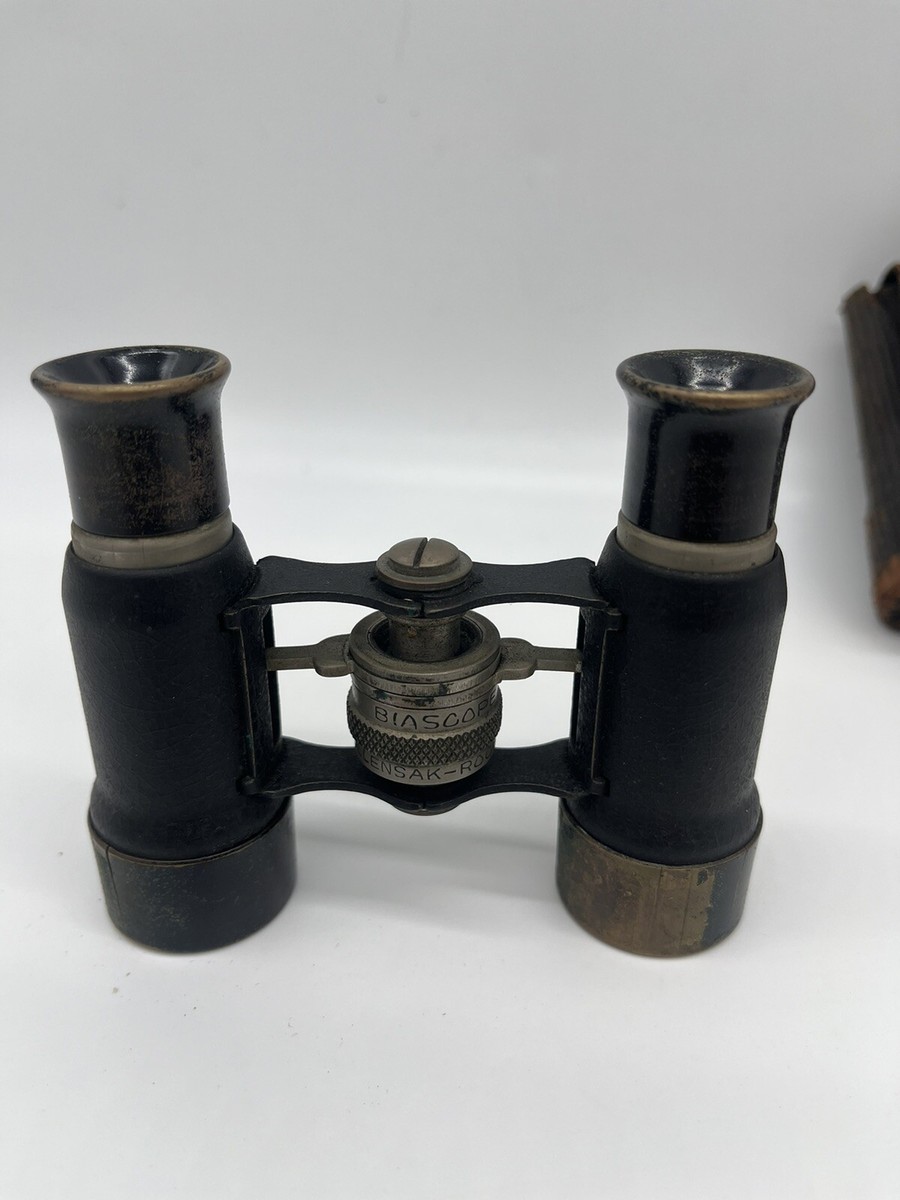 Antique 20s Wollensak-Rochester Biascope “B” 6X Compact Binoculars