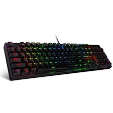 K582 SURARA RGB LED Backlit Mechanical Gaming Keyboard with 104 Keys-Linear a...
