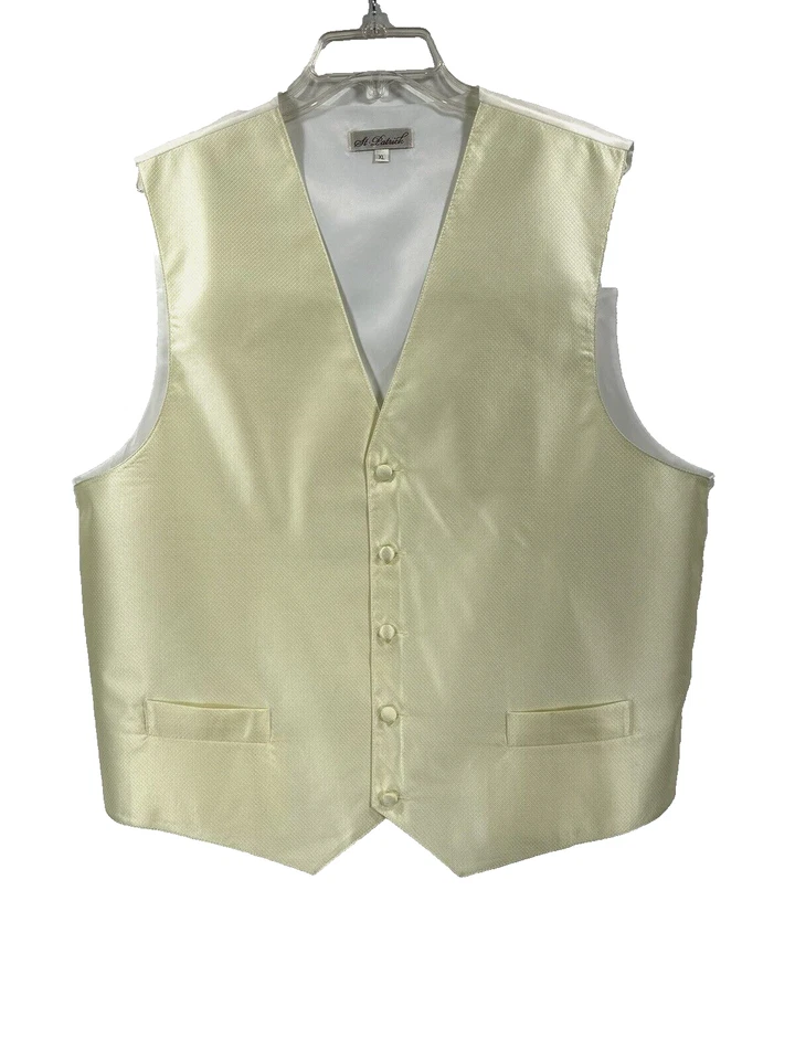 St. Patrick Men's Yellow Vest 5 Buttons 2 Front Pockets Polyester Sizes XS - XL - Image 2 of 3