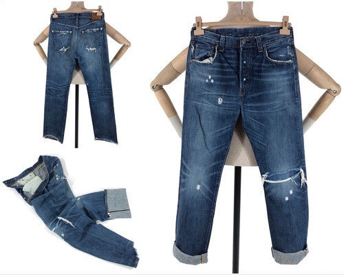 LEVIS Vintage Clothing 1947 501XX BIG E Selvedge LVC Denim Jeans Size W30  L32 | eBay