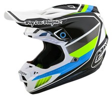 CASCO COMPOSITO TROY LEE DESIGNS TLD SE5 RIVERBERO BIANCO BLU NUOVO MX MOTOCROSS MTB