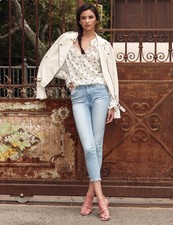Paige Rhonda Jacket Moto Bomber Papyrus Size Xs