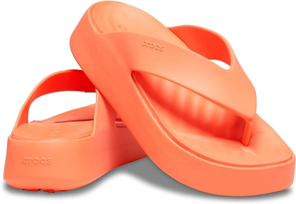 Crocs Women's Getaway Flip Orange Platform Flip Flops