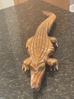 Vintage Woden Hand Carved Crocodile Alligator Decor Figurine — photo 3