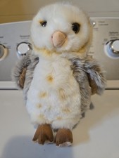 Wildlife Artists Realistic Snowy Spotted Barn Owl Plush Stuffed Animal 7" Bird