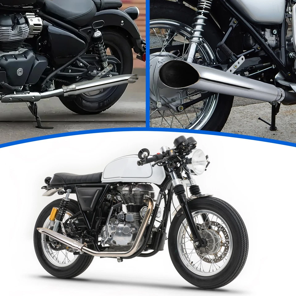 Silenciador de tubo de escape de motocicleta de 20" para Suzuki VL 125 800 1500 Intruder Bobber Foto 2 de 4