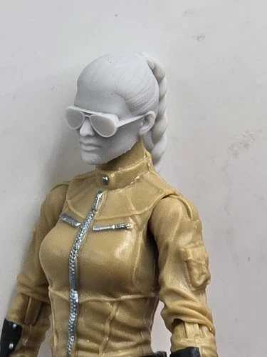 New Listing3d Print STANDARD FEMALE V2 HEAD 1:18 3 3/4" JOE  25TH ANNIVERSARY B135
