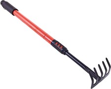 Amtech 36" Telescopic Hand Rake Extendable Garden Grass Leaf 90cm