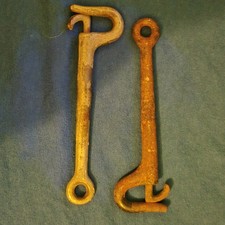 2 Vintage Farm Hardware Lot Barn Gate Door Hook Spring Latches