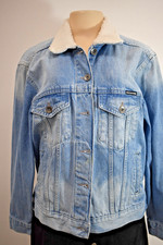 DKNY Blue Denim Jeans Jacket Size Medium On Sale