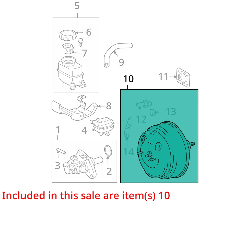 Lexus RX350 2007 potenciador de freno OEM 135 k millas - LKQ411748472 Foto 4 de 4