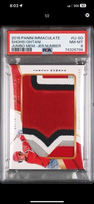 2018 Panini Immaculate SHOHEI OHTANI ROOKIE Jumbo Jersey Number 