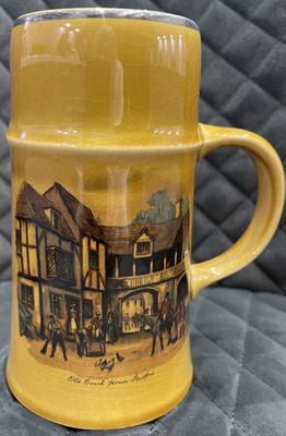 Vintage Palissy England Keramik Krug Becher Old Coach House Bristol Stratford