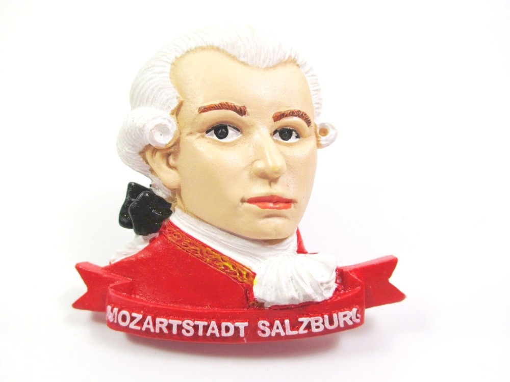 Salzburg Amadeus Mozart magnet poly 6 cm souvenir Austria