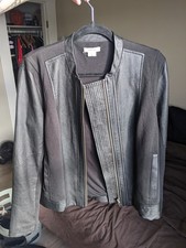 Helmut Lang Leather Bomber Jacket