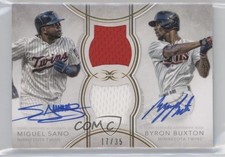 2018 Definitive Collection Dual Relic 17/35 Byron Buxton Miguel Sano Auto 9su
