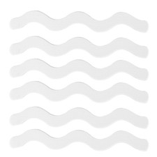 12pcs Adhesive Wavy Shape Bath Treads Non-Slip Bathtub Stickers Decals Safety