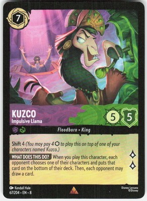 Kuzco Impulsive Llama 67/204 Reign of Jafar Disney Lorcana