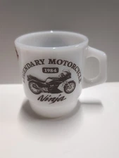 Vintage Style Kawasaki Ninja 1984 Legendary Motorcycle Milk Glass Mug 