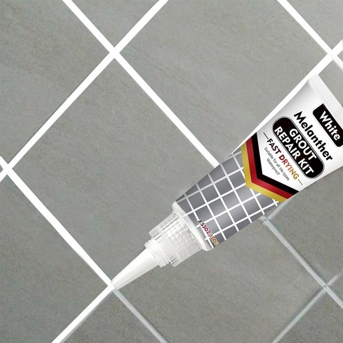 2 Pack White Tile Grout Sealer | Fast Drying, Waterproof, 3-in-1 Grout Repair...