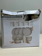 Gped Natural Wheat Straw Unbreakable Dinnerware Set