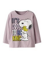 Snoopy T-Shirt Damen Ls Nreg Box Sky, Baumwolle, GrößE M, Freizeitoberteil