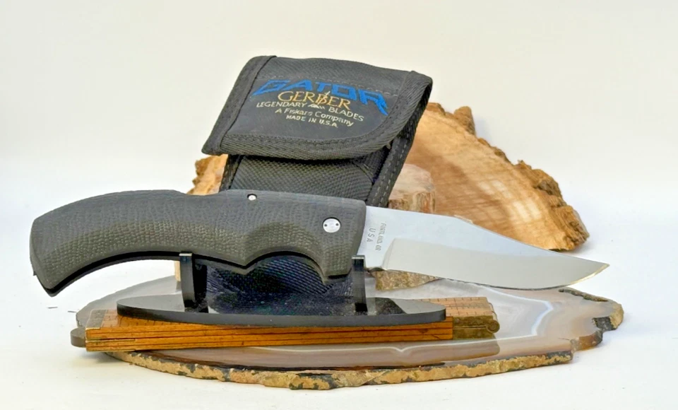 Vintage Gerber 650 Gator Large Single Blade Lockback Knife USA--2531.25 - Image 2 of 4