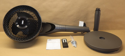 Dreo Smart Pedestal Fan 120°+120° Oscillation 85ft Remote Gray