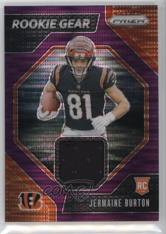 2024 Panini Prizm Rookie Gear Purple Pulsar Jermaine Burton #RG-JBN RC 1k9t